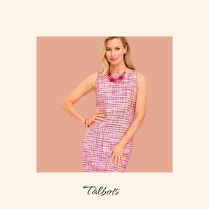 Talbots Ribbon Tweed Shift Dress